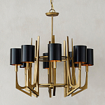 Люстра с 8-ю черными цилиндрическими плафонами Stylistic Lines варинант исполнения - 2 | Loft Concept в Нижнем Новгороде