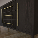 Буфет Primo с тремя ящиками и двумя фасадами Темный орех варинант исполнения - 8 | Loft Concept в Нижнем Новгороде