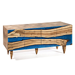 Стильный Буфет лофт 4 двери Cabinet Crimson River фасад эпоксидная смола  варинант исполнения - 2 | Loft Concept в Нижнем Новгороде