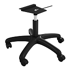 Стул пластиковый красного цвета на колесиках с подъемно-поворотным механизмом Eames Red варинант исполнения - 3 | Loft Concept в Нижнем Новгороде