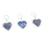 Зеркало брелок складное двухстороннее в форме сердца из натурального камня Лазурит Stone Mirrors варинант исполнения - 4 | Loft Concept в Нижнем Новгороде