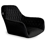 Стул с мягкой черной обивкой из велюра и подъемно-поворотным механизмом на колесиках Harper Black варинант исполнения - 2 | Loft Concept в Нижнем Новгороде