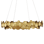 Люстра круглая из многослойных золотых дисков Metal Disc Chandelier варинант исполнения - 2 | Loft Concept в Нижнем Новгороде