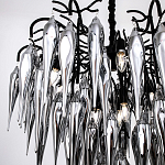 Люстра со стеклянными подвесками дымчатого цвета Ambre Glass Chandelier 80 варинант исполнения - 2 | Loft Concept в Нижнем Новгороде