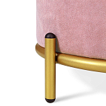 Банкетка овальная пыльно-розовый велюр на 4-х металлических ножках золотого цвета SANJAY варинант исполнения - 4 | Loft Concept в Нижнем Новгороде