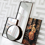 Зеркало овальное в металлической раме с кожаной отделкой Loft in Reflection варинант исполнения - 4 | Loft Concept в Нижнем Новгороде