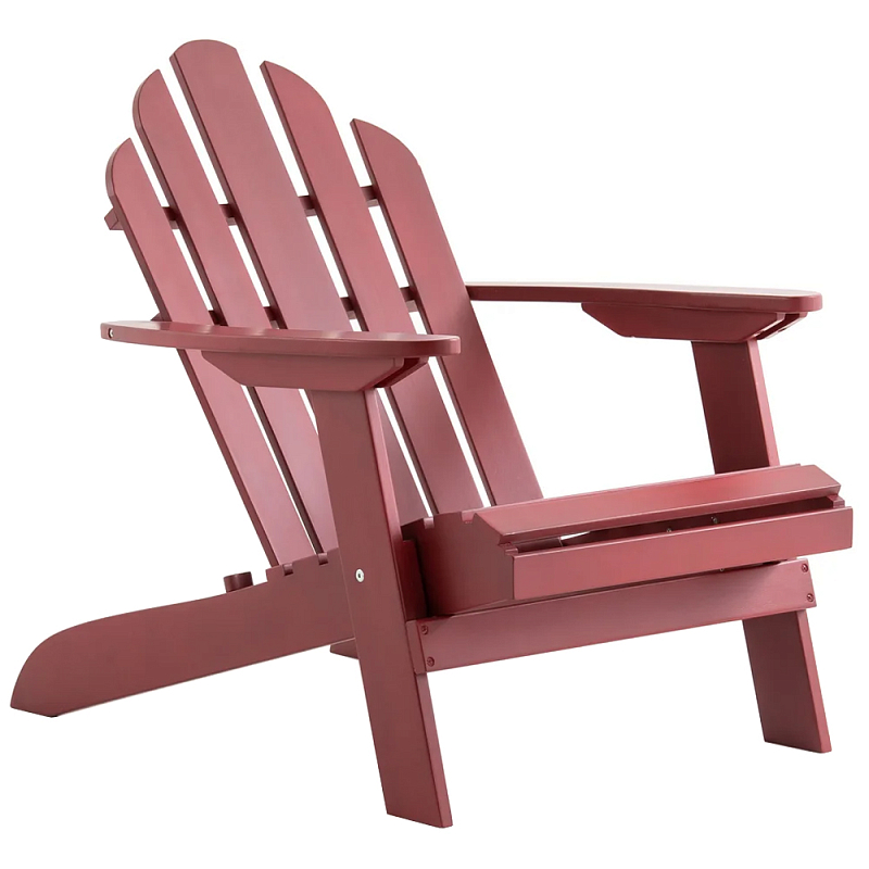 Уличное кресло из массива акации Adirondack Wooden Chair Red Красный в Нижнем Новгороде | Loft Concept 