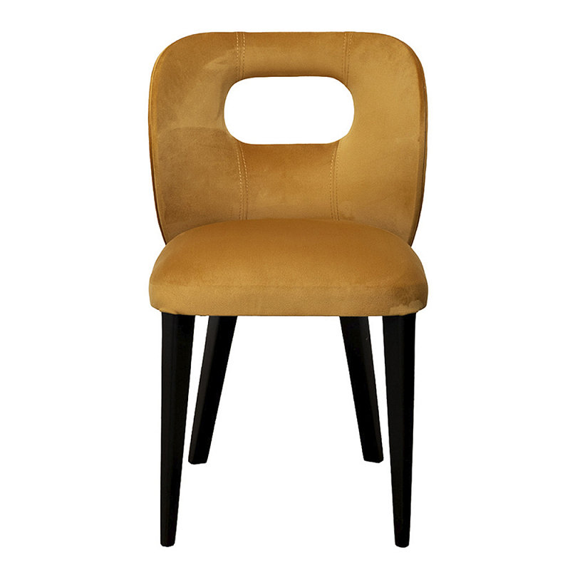 Стул велюровый горчичный Verified Горчичный Черный в Нижнем Новгороде | Loft Concept 