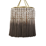 Люстра плетеная с кисточками на золотистом каркасе Boho Tassel Chandelier варинант исполнения - 1 | Loft Concept в Нижнем Новгороде
