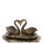 Часы настольные из натурального камня с декором в виде двух лебедей Swans Stone Clock варинант исполнения - 4 | Loft Concept в Нижнем Новгороде