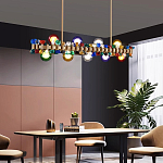 Люстра золотая с цветными плафонами и декором Colorful Ball Candy Crystal варинант исполнения - 1 | Loft Concept в Нижнем Новгороде