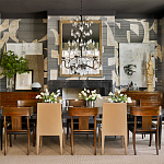 Обои ручная роспись в стиле Арт-деко Symphony Original colourway on Arkose silk dupion варинант исполнения - 1 | Loft Concept в Нижнем Новгороде