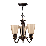 Люстра бронзового цвета с конусными плафонами из бежевого стекла Hinkley варинант исполнения - 6 | Loft Concept в Нижнем Новгороде