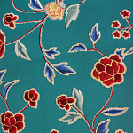 Обои с вышивкой ручной работы Flora Rio colourway on Liso Pine wool sateen варинант исполнения - 3 | Loft Concept в Нижнем Новгороде