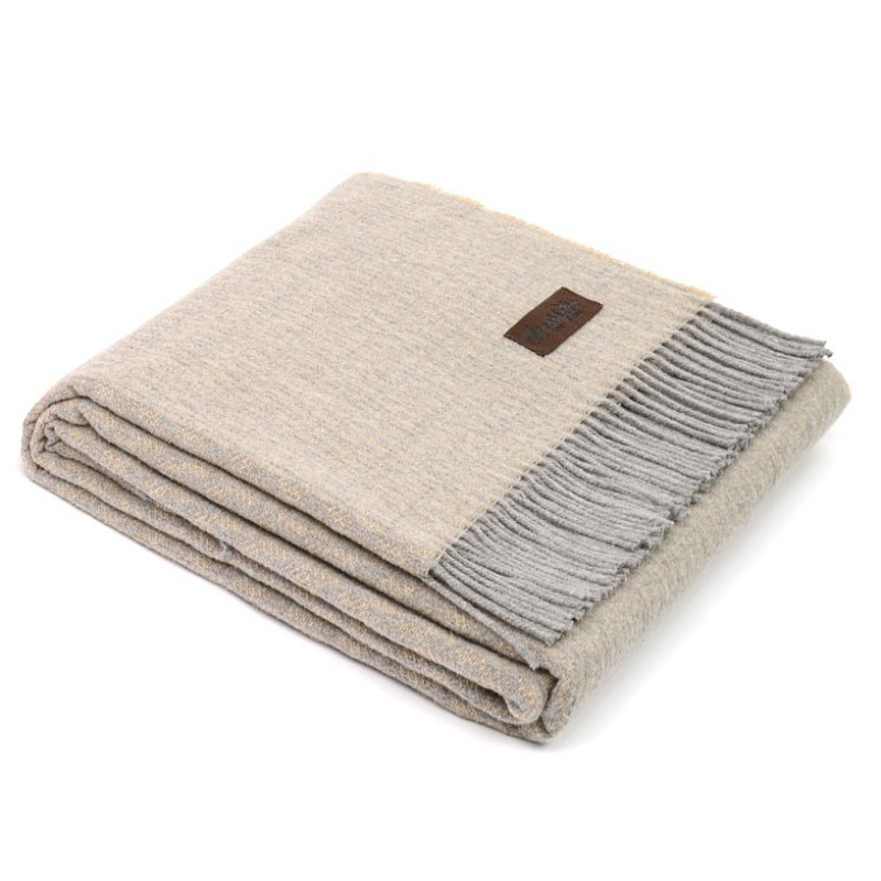 Плед GRIFONE 0004 Marzotto Бежево-серый в Нижнем Новгороде | Loft Concept 