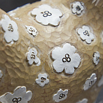 Статуэтка курица с белым цветочным узором и металлическими ножками Rustic Chicken варинант исполнения - 2 | Loft Concept в Нижнем Новгороде