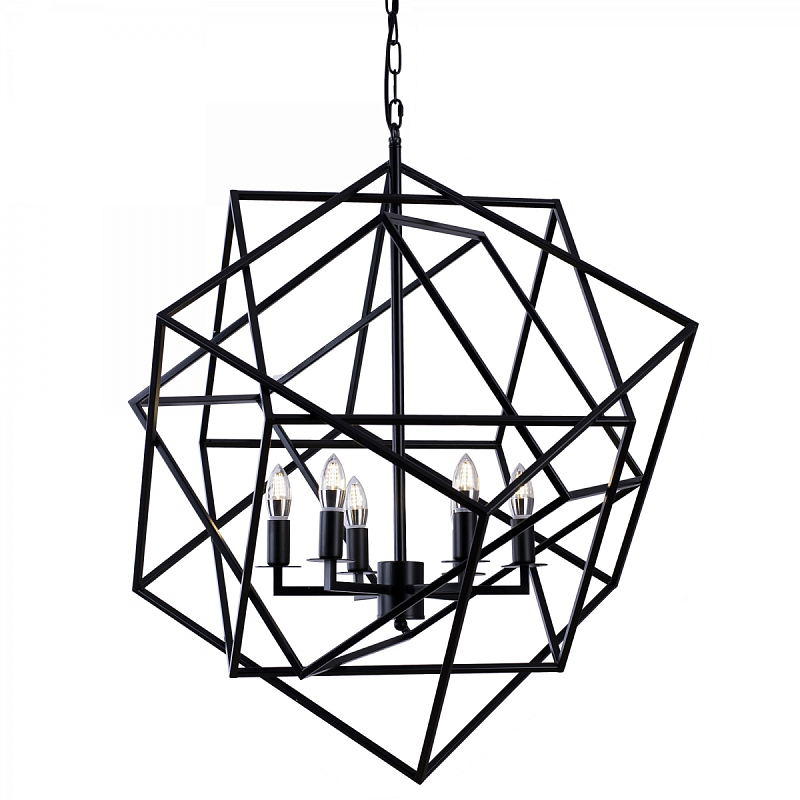 Люстра Cubist Small Chandelier Black Черный в Нижнем Новгороде | Loft Concept 