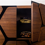 Высокий комод с узором из шпона на фасаде Sahara варинант исполнения - 4 | Loft Concept в Нижнем Новгороде