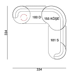 Угловой модульный диван Calypso с поворотным механизмом  варинант исполнения - 13 | Loft Concept в Нижнем Новгороде