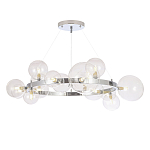 Люстра круглая подвесная с 15-ю прозрачными шарообразными плафонами из стекла Iona chandelier варинант исполнения - 5 | Loft Concept в Нижнем Новгороде
