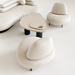 Кресло Vinsen обивка букле молочного цвета варинант исполнения - 3 | Loft Concept в Нижнем Новгороде