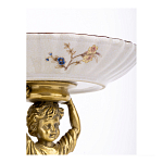 Чаша с цветочным орнаментом на ножке в виде бронзового ангела Eden Garden варинант исполнения - 3 | Loft Concept в Нижнем Новгороде