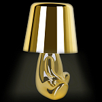 Настольная лампа фигурная золотого цвета с гладким абажуром Высота 16 см Sophia варинант исполнения - 7 | Loft Concept в Нижнем Новгороде