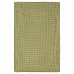 Плед из шерсти зеленого цвета с бахромой Waffle Comfort варинант исполнения - 1 | Loft Concept в Нижнем Новгороде