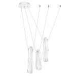 Подвесной светильник белого цвета с 3-мя изогнутыми плафонами Flow Loop варинант исполнения - 2 | Loft Concept в Нижнем Новгороде