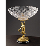 Чаша стеклянная прозрачная на бронзовой подставке с фигуркой девушки Eden Garden варинант исполнения - 5 | Loft Concept в Нижнем Новгороде