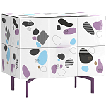 Тумба белая с рисунком Grande Graphstones варинант исполнения - 1 | Loft Concept в Нижнем Новгороде