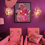 Картина Фламинго вышивка бисер Flamingo Beaded Wall Art варинант исполнения - 2 | Loft Concept в Нижнем Новгороде