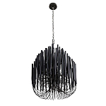 Люстра черная с несколькими ярусами деревянных палочек Bright Wooden Chandelier варинант исполнения - 3 | Loft Concept в Нижнем Новгороде