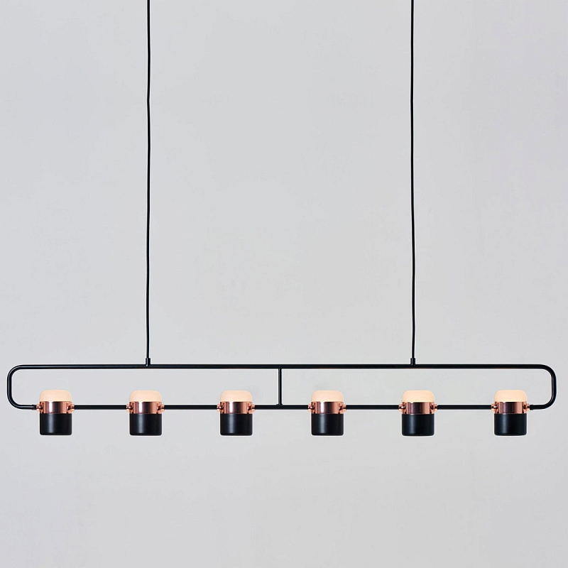 Люстра Seeddesign Ling PL6 Linear Suspension Light Черный Медь Белый Золотой в Нижнем Новгороде | Loft Concept 