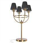 Настольная лампа на металлическом основании бронзового цвета с 4-мя черными конусовидными абажурами Dignity варинант исполнения - 3 | Loft Concept в Нижнем Новгороде