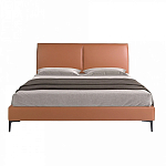 Кровать двуспальная коричневая из экокожи Modern Look варинант исполнения - 3 | Loft Concept в Нижнем Новгороде