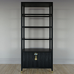 Стеллаж со стеклянными полками Elsa Dreams Black варинант исполнения - 5 | Loft Concept в Нижнем Новгороде