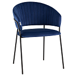 Стул в велюре синего цвета Horizon варинант исполнения - 1 | Loft Concept в Нижнем Новгороде