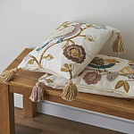 Чехол на подушку с кисточками и вышивкой птиц Ethnic mix Birds Square варинант исполнения - 5 | Loft Concept в Нижнем Новгороде