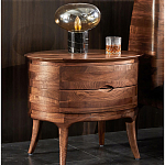 Прикроватный столик из дерева с 2-мя ящиками Moon Walnut Furniture варинант исполнения - 1 | Loft Concept в Нижнем Новгороде