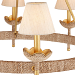 Люстра из кованого железа с отделкой плетеной веревкой и сусальным золотом Parisian Style варинант исполнения - 2 | Loft Concept в Нижнем Новгороде