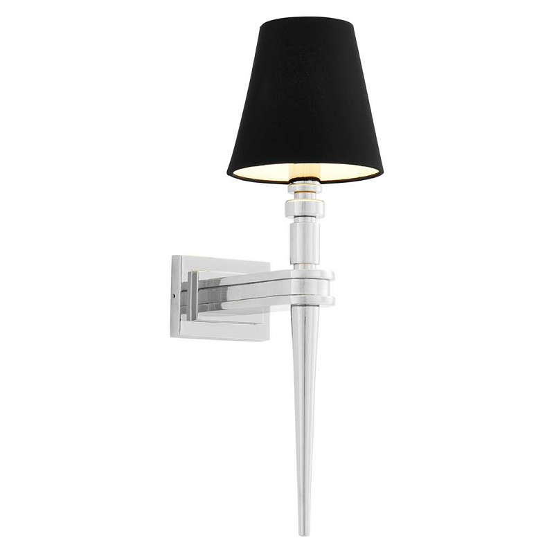 Бра Wall Lamp Waterloo Single Nickel Черный Никель в Нижнем Новгороде | Loft Concept 