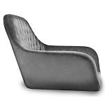 Барный стул со спинкой и подлокотниками на 4-х деревянных ножках Douglas Rhombus Серый Велюр варинант исполнения - 2 | Loft Concept в Нижнем Новгороде