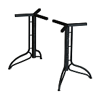 Обеденный стол с прямоугольной столешницей из стекла на черных металлических ножках White Marble варинант исполнения - 5 | Loft Concept в Нижнем Новгороде