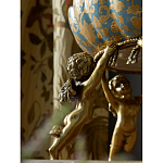 Чаша с орнаментом на бронзовых ножках в виде ангелов Eden Garden варинант исполнения - 6 | Loft Concept в Нижнем Новгороде