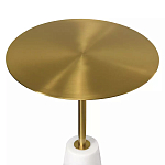 Кофейный столик с круглой столешницей на белом мраморном основании Original Foundation варинант исполнения - 4 | Loft Concept в Нижнем Новгороде