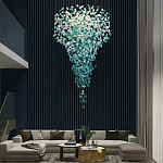 Люстра зеленая каскадная Green Light CascadeDroplet Chandelier варинант исполнения - 2 | Loft Concept в Нижнем Новгороде