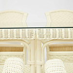 Комплект обеденный из ротанга Eloise grand white варинант исполнения - 3 | Loft Concept в Нижнем Новгороде