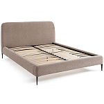 Кровать с обивкой велюр Hazel Velour Beige Bed варинант исполнения - 7 | Loft Concept в Нижнем Новгороде