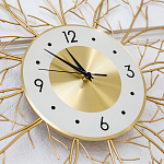 Часы настенные из металла золотые с белым циферблатом Current Time варинант исполнения - 2 | Loft Concept в Нижнем Новгороде